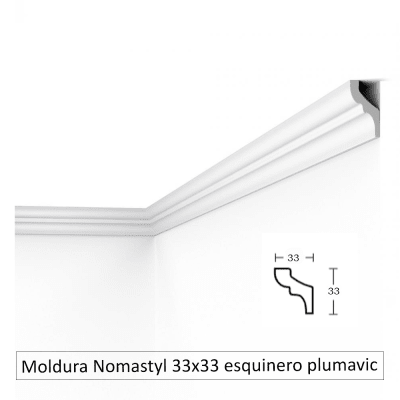 Moldura Nomastyl F 33x33 esquinero plumavic