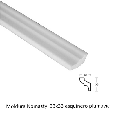 Moldura Nomastyl F 33x33 esquinero plumavic