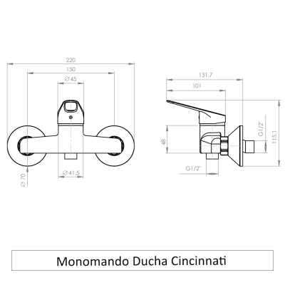 Monomando Ducha Cincinnati