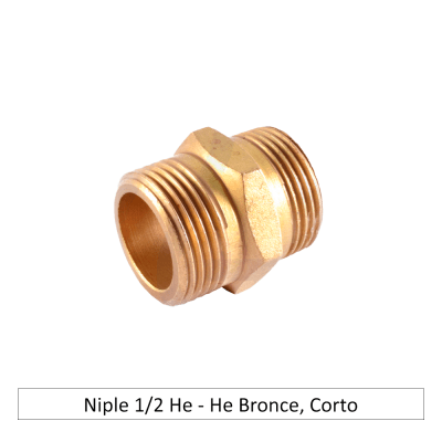 Niple 1/2 He - He bronce