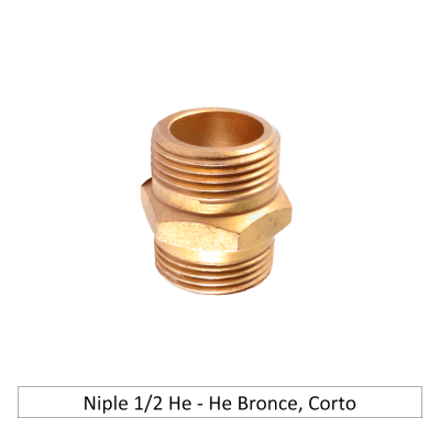 Niple 1/2 He - He bronce