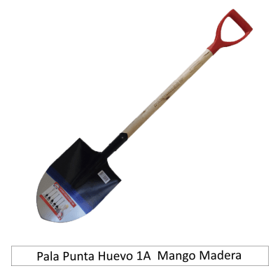 PALA PUNTA HUEVO 1A  MANGO MADERA