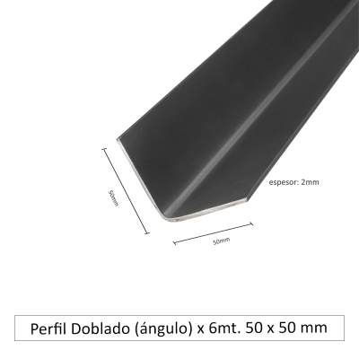 Perfil Doblado (ángulo) x 6mt. 50 x 50 mm	2 mm