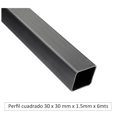 Perfil cuadrado 30 x 30 mm x 1.5mm x 6mts.