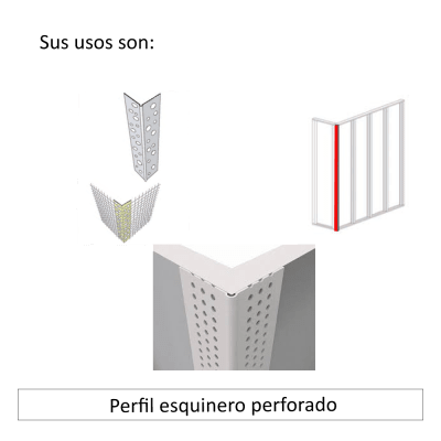 Perfil esquinero perforado
