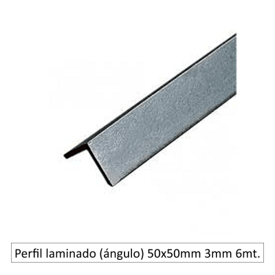 Perfil Laminado (ángulo) 50 x 50 mm x 3mm x 6mts.