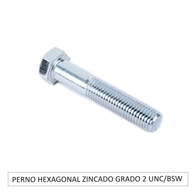 PERNO HEXAGONAL ZINCADO GRADO 2 UNC/BSW