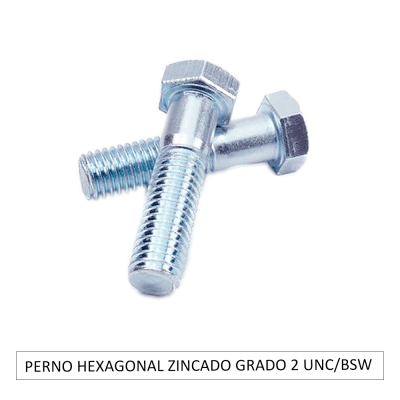 PERNO HEXAGONAL ZINCADO GRADO 2 UNC/BSW