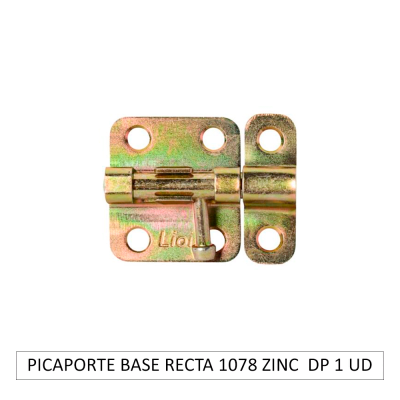 PICAPORTE BASE RECTA 1078 ZINCADO DP 1 UD