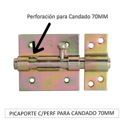 PICAPORTE C/PERF PARA CANDADO 70MM