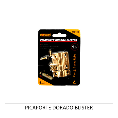 PICAPORTE DORADO BLISTER