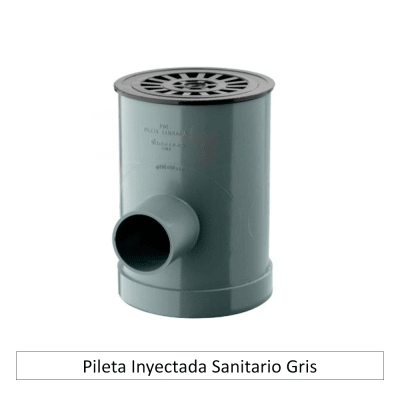 Pileta Inyectada Sanitario Gris