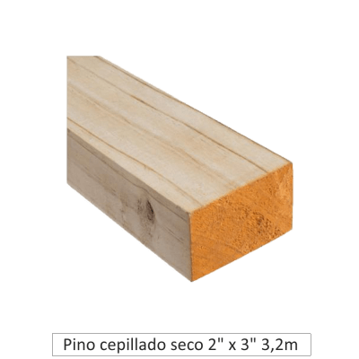 Pino Cepillado seco 2 x 3