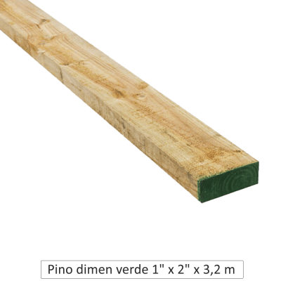 Palo Pino Bruto 1 x 2