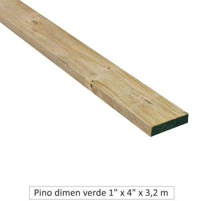 Palo Pino Bruto 1 x 4