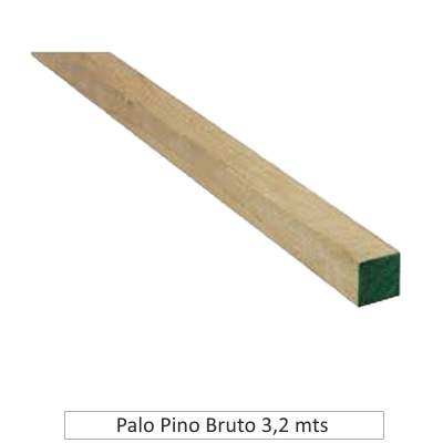 Palo Pino Bruto 2 x 2