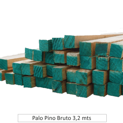 Palo Pino Bruto 2 x 2