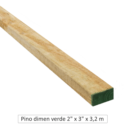 Palo Pino Bruto 2 x 3