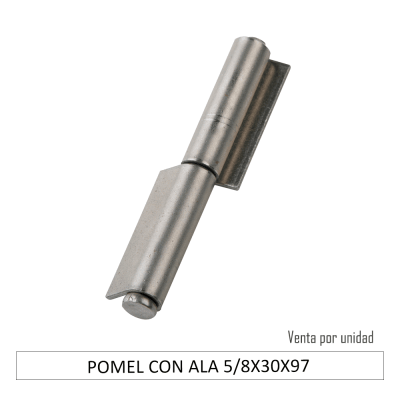 POMEL CON ALA DE ACERO PULIDO