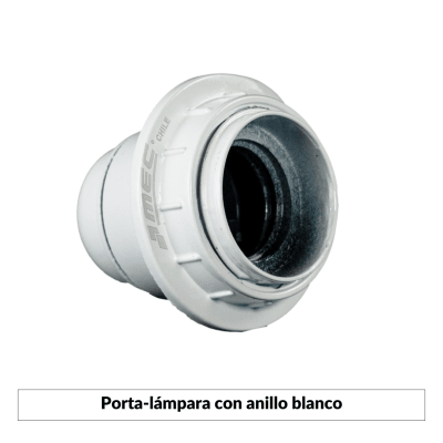 Porta-lámpara con anillo blanco