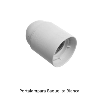 Portalampara Baquelita Blanca