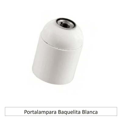 Portalampara Baquelita Blanca