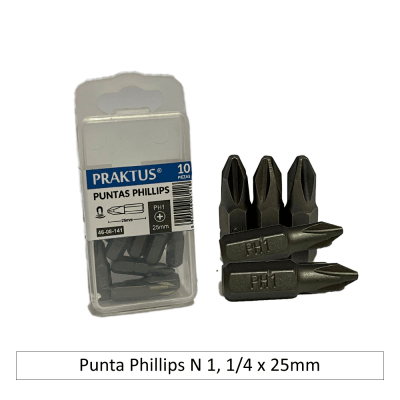 Punta Phillips N 1, 1/4 x 25mm