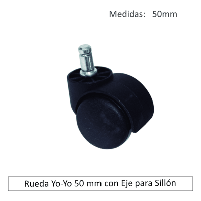 RUEDA YOYO 50 MM C/EJE P/SILLON