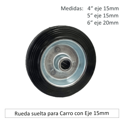 RUEDA SUELTA PARA CARRO CON EJE