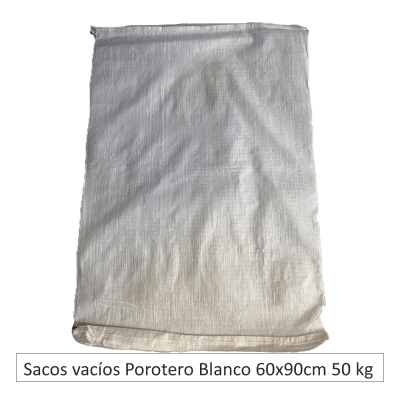 Sacos vacíos Porotero Blanco 60x90cm para 50 kg