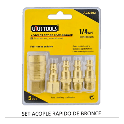 ACOPLES BRONCE SET 5 Piezas