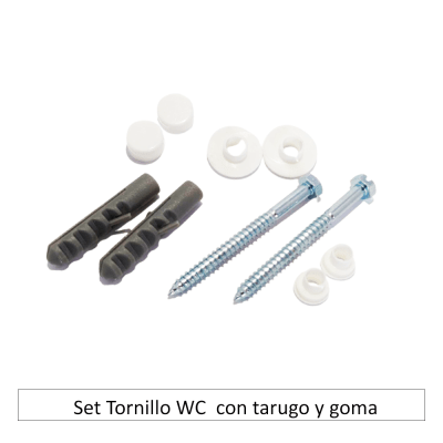 Set Tornillo WC con tarugo y goma