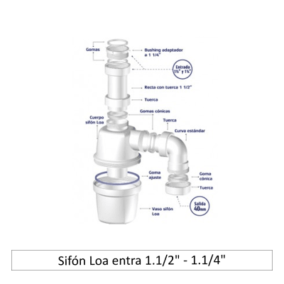 Sifón Loa entra 1.1/2