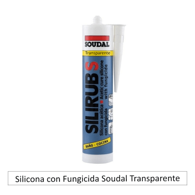 Silicona Baños y Vent: TRANSP. 280cc Soudal
