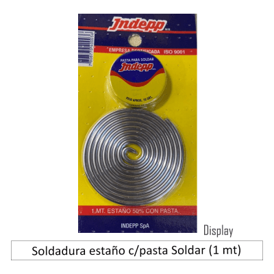 (Display) Soldadura estaño x metro c/pasta Soldar