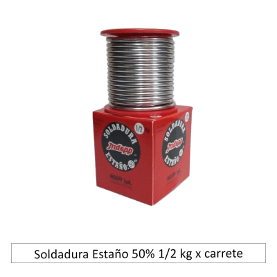 Soldadura Estaño 50% 1/2 kg x carrete