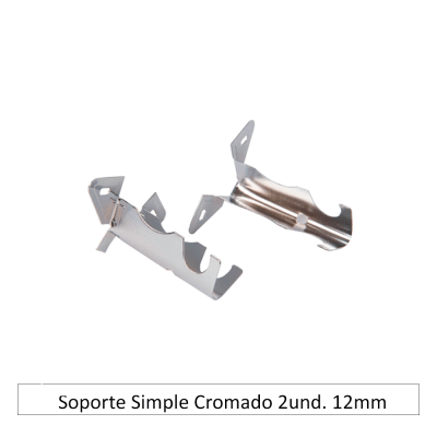 Soporte simple cromado 2ud.