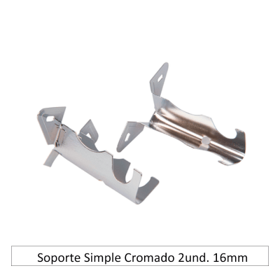Soporte simple cromado 2ud.