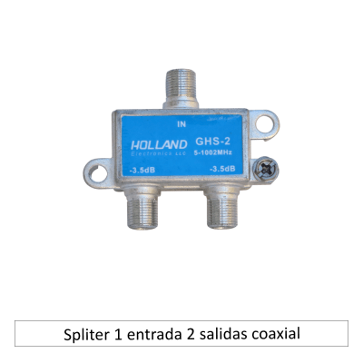 Spliter 1 entrada 2 salidas coaxial