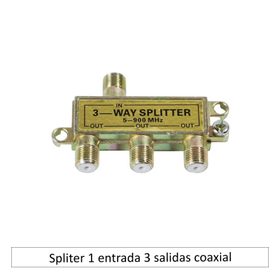 Spliter 1 entrada 3 salidas coaxial