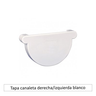 Tapa canaleta derecha/izquierda blanco