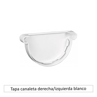 Tapa canaleta derecha/izquierda blanco