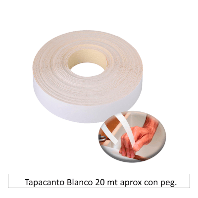 Tapacanto Melamina Blanco 20 mT aprox.