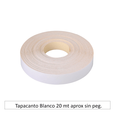 Tapacanto Melamina Blanco 20 mT aprox.