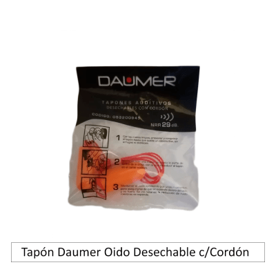 TAPON DAUMER OIDO DESECHABLE CON CORDON