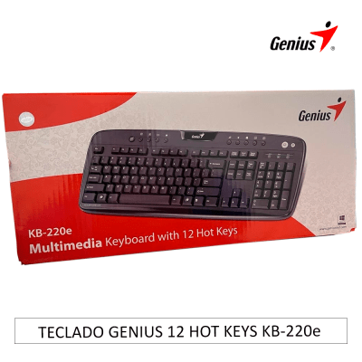 TECLADO GENIUS KB220EBLK 12 KEYS USB