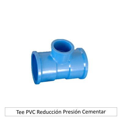 Tee PVC Reducción presión Cementar