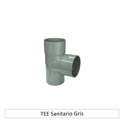 TEE Sanitario Gris