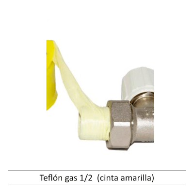 Teflon gas 1/2 (cinta amarilla)