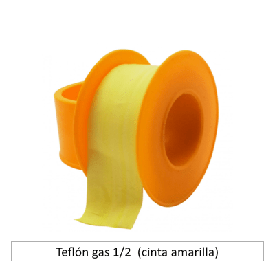 Teflon gas 1/2 (cinta amarilla)